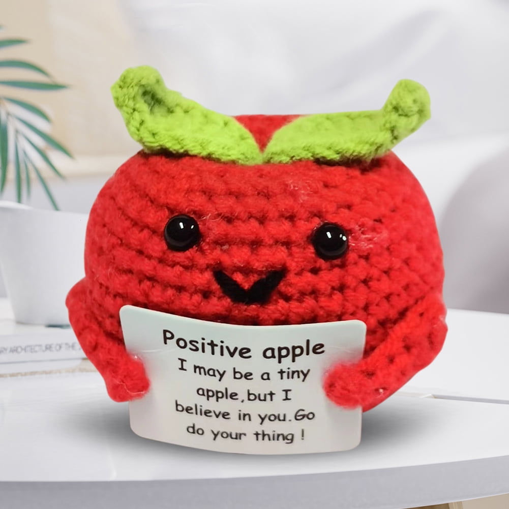 SHUAISHIDAI Positive Poo Knitted with Positive Card, Mini Funny Creative  Cute Knitting Patterns 3 inch Crochet Poo Doll Toys Set 2 Cheer Up Gifts  for
