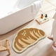 thumbnail image 4 of Alfombra de baño absorbente de alta densidad | Textura suave similar a la lana | Reverso impermeable y antideslizante | Alfombra de entrada de poliéster duradera para cocina y lavadero, 4 of 6