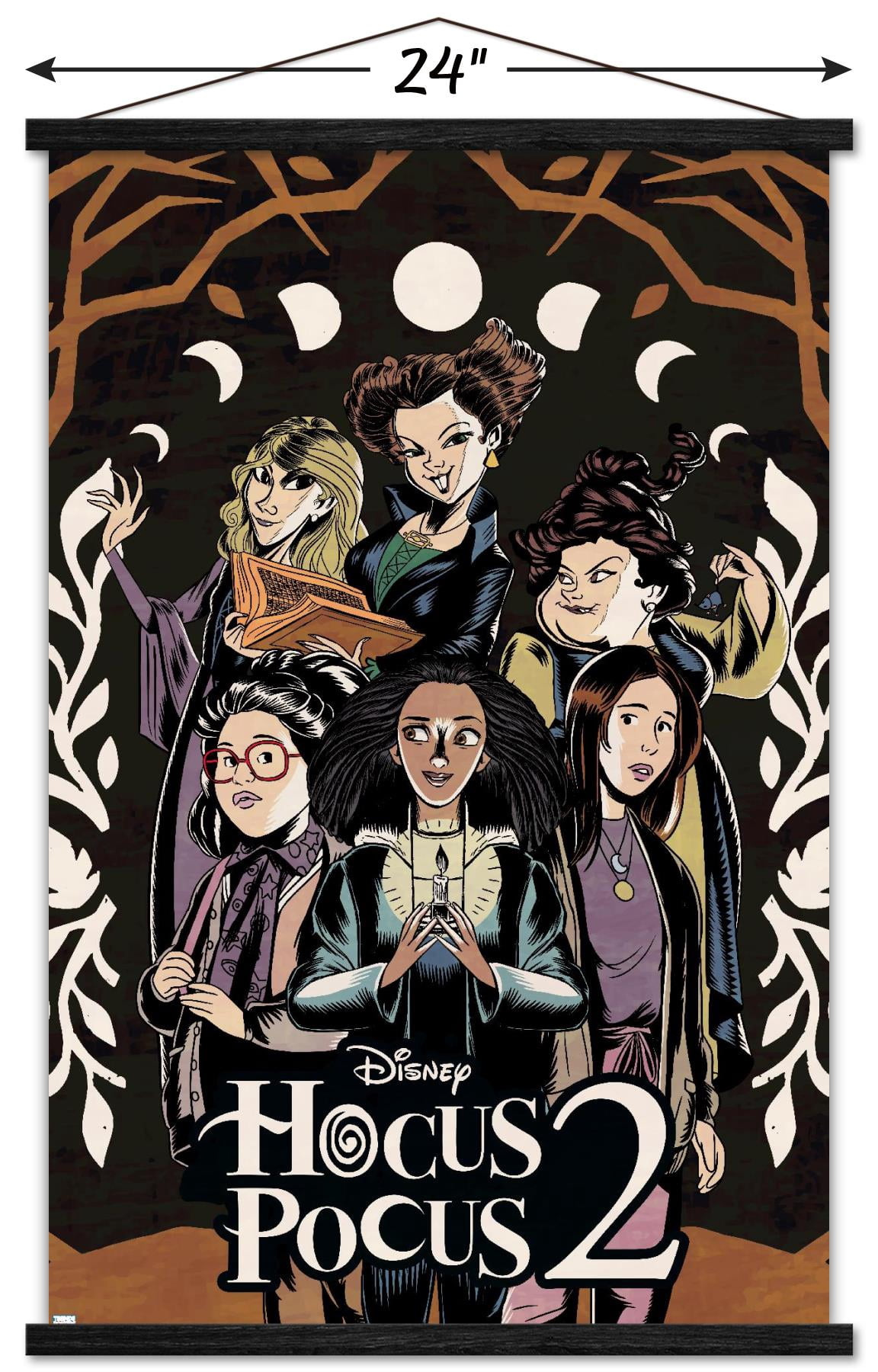 Disney Hocus Pocus 2 - Group Wall Poster with Magnetic Frame, 22.375" x 34"