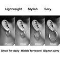thumbnail image 2 of Pendientes de aro gruesos Laklulu wowshow Howllow Aros de oro chapados en oro de 14 quilates para mujer, 2 of 6
