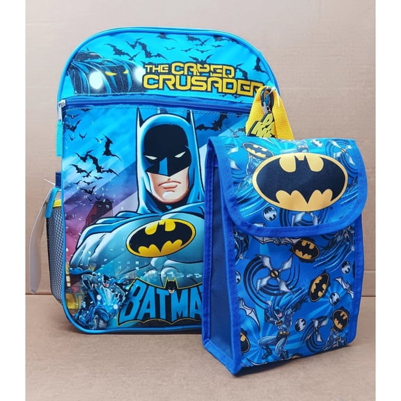 Backpack 16 inch, 5 Piece Set, Batman