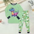 thumbnail image 2 of Hessimy Toddler Boys Girls Spring Summer Cute Print 2Pcs Short Sleeve Tops Pants Soft Sleepwear Pjs Casual Set, Short Sleeve Pjs, 2M-12Y(Light Green,7-8 Years), 2 of 5