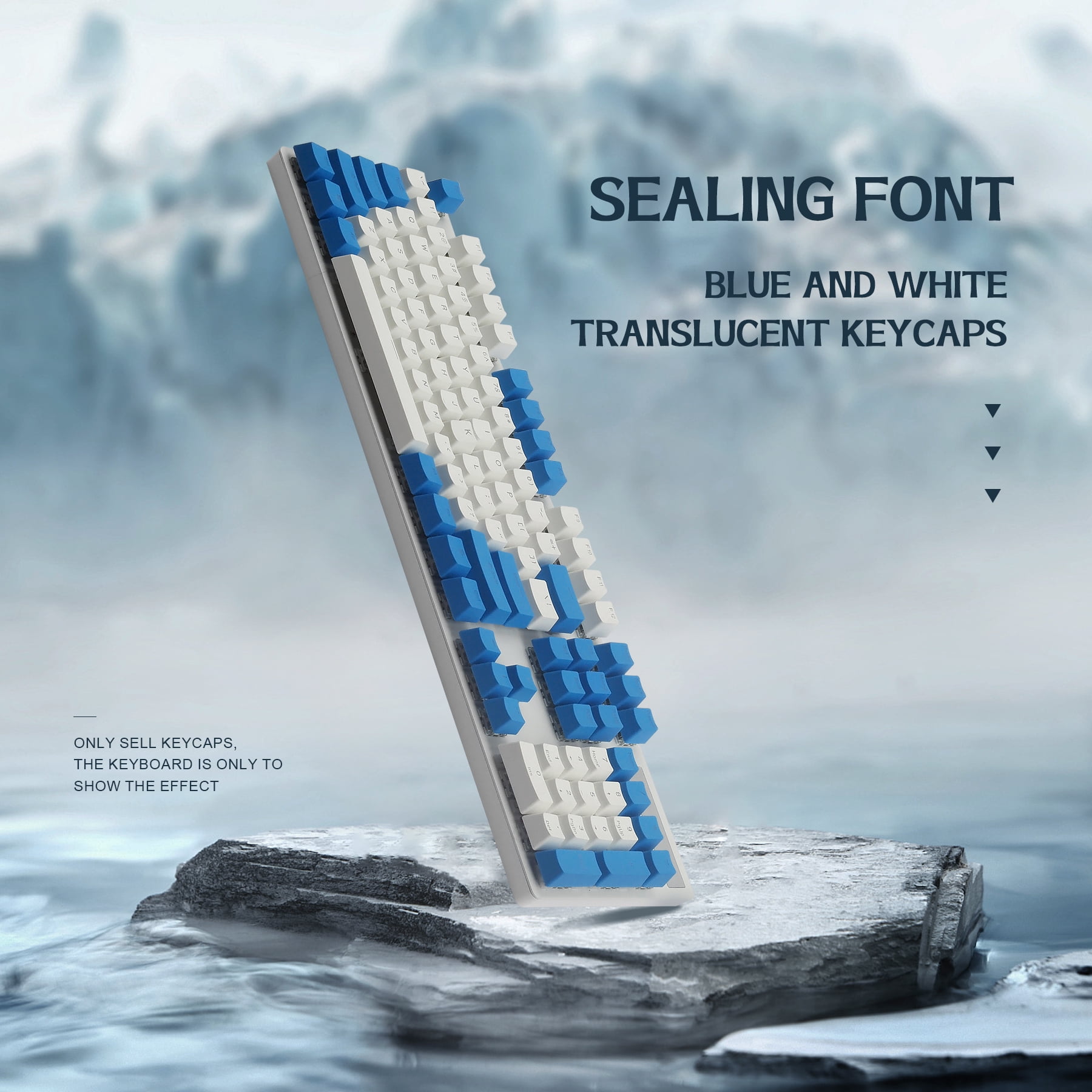 Hyssop PBT Keycaps OEM Profile Doubleshot Backlit Keyset Cherry MX for 61 87 108 MX Switches Mechanical Keyboard