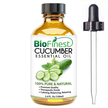 Biofinest Cucumber Seed Essential Oil - 100% Pure Undiluted, Premium Organic, Therapeutic Grade - Best for Aromatherapy, Skin Care, Soothe Wounds Cuts Acne Sunburn Wrinkles - FREE E-Book (Best Essential Oils For Skin Ageing)