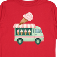 thumbnail image 4 of Inktastic Green Ice Cream Truck Girls Long Sleeve Toddler T-Shirt, 4 of 5