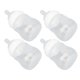 thumbnail image 5 of Juego de biberones para bebés, biberón con tetina de alimentación para recién nacidos de doble escala y cuello ancho suave para lactancia materna, color blanco, 5 of 14