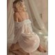 thumbnail image 2 of Chain See-through Chiffon Shirt Babydoll Dress, Sexy & Breathable Low Cut Chemises Nightdress, Women's Sexy Lingerie & Underwear, 2 of 5