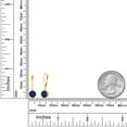 thumbnail image 6 of Gem Stone King 14K Yellow Gold Blue Sapphire Earrings for Women | 2.20 Cttw | Gemstone September Birthstone | Round 6MM, 6 of 6