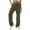 Army Green, variant on Ndbuld Cargo Pants Women's Sports Pants Casual Home Wear Jogging Loose Drawstring Elastic Work Pants,S,White