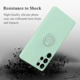 thumbnail image 6 of Case for Samsung Galaxy S22 Ultra 5G, Slim Liquid Silicone Phone Case with 360 Rotatable Ring Holder Kickstand wtih Magnetic Car Mount Gel Rubber Shockproof TPU Bumper Case Cover - Cyan Blue#, 6 of 17