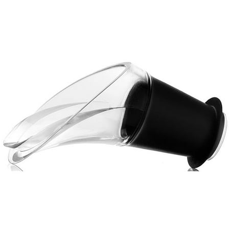 - Wine Server Crystal, Black - J Hook - Set of 2