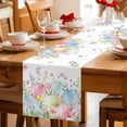 thumbnail image 5 of Table Runner - 48 Inch Long, Easter Eggs Kitchen Dining Table Runner Dresser Scarves, Country Wildflower Spring Watercolor Botanical Farmhouse Decor for Coffee Tables Wedding Party Banquet, 5 of 8