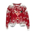 thumbnail image 6 of Craaazy Women's Long Sleeve Christmas Shirts Crewneck Santa Fashion Tops Gifts, 6 of 6