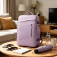 thumbnail image 5 of Hyknon Travel Backpack for Women Men, Large Capacity Hiking Backpack with Multi‑Layer, Foldable Minimalist Laptop Backpack, Portable Casual Bag, Daily Daypack for Camping Outdoor Activities, Purple, 5 of 8