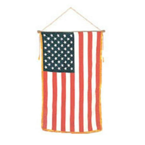 Annin Flagmakers 23200 U.S. Classroom Banner with Fringe-16 in. X 24 in.