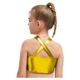 thumbnail image 6 of iiniim Girls 2 Piece Dance Outfits Sparkly Sequins Crop Top with Mini Skirt Jazz Latin Ballroom Dancewear Gold 14, 6 of 7