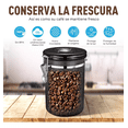 thumbnail image 3 of Lata De Café Sellada Recipiente Grande Lata Hermética De Acero Inoxidable, Negro, 3 of 5