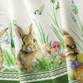 thumbnail image 4 of Oval Easter Tablecloth54x72Inch, Spring Floral Leaf and Bunny Easter Egg Watercolor Tablecloth, Waterproof Wrinkle Resistant Tablecloth, Holiday Kitchen Dining Spring Easter Decor, 4 of 4