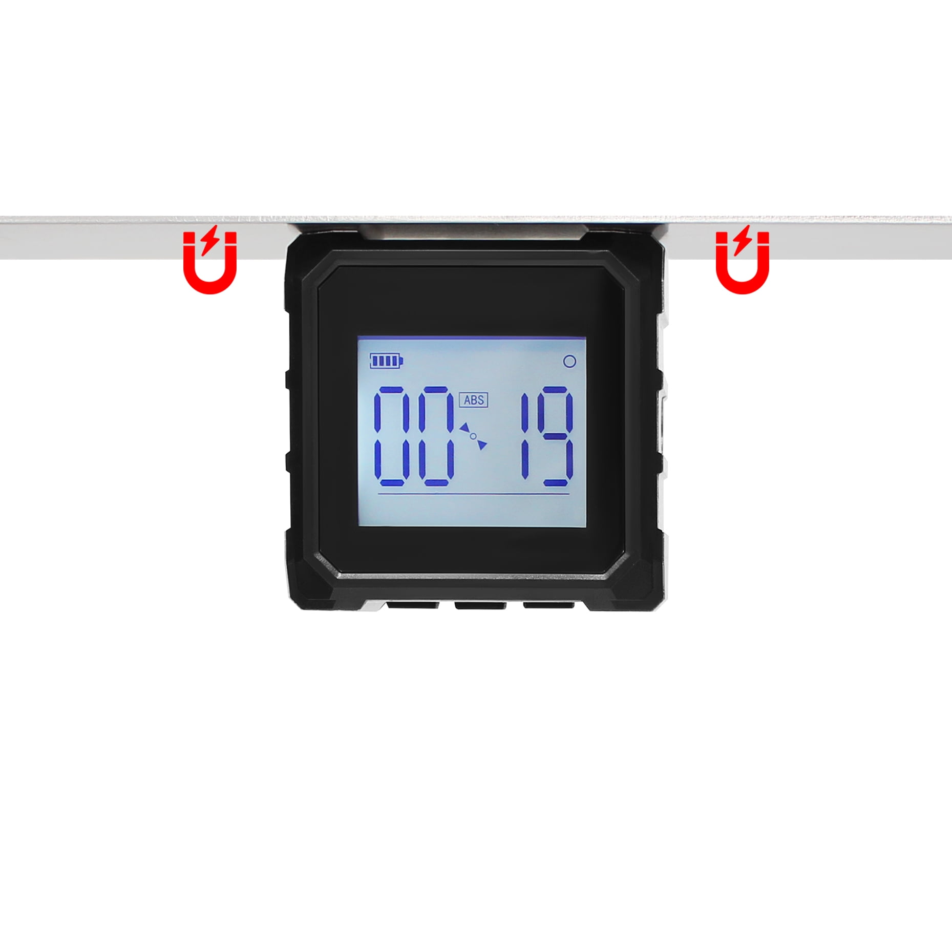 Laser Angle Finder 2 in 1 laser level and digital angle finder - combine line laser leveler and digital angle gauge into one - large LCD screen with backlighting - magnetic attachment base