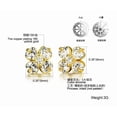thumbnail image 5 of 18K Gold Plated Earring Flower Aaa Cubic Zircon Women'S G223, 5 of 5