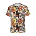 thumbnail image 5 of Qekee Cats & Dogs Group Classic Fit T-Shirt Men's Shirt Men's Tight Short Sleeves for Exercise, Running, Mountaineering - Cats & Dogs Group, 5 of 9