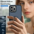thumbnail image 5 of Njjex for iPhone 15 Phone Case with Rotatable Ring Holder [Bulit-in Kickstand],360°Full Body Shockproof Heavy Duty Protection Case with Screen Protector for iPhone 15 6.1 Inch, Blue, 5 of 7