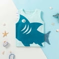 thumbnail image 6 of Fesfesfes Summer Baby Boys Clothes Set Cartoon Shark Print Sleeveless T-shirt Tops Shorts, 6 of 9