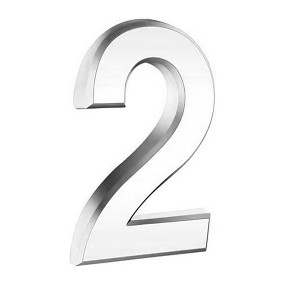 House Numbers for Outside,Address Numbers for Houses,3 Inch Silve Modern House Numbers Mailbox Numbers 0-9 Self-Adhesive Street Door Home Address Metal Numbers for Outside or Inside Signs Easy Install