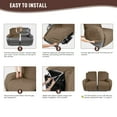 thumbnail image 6 of Timeles Recliner Sofa Covers Loveseat, Stretch Reclining Chair Covers, Recliner Sofa Slipcovers Stripe Jacquard Recliner Couch Covers Furniture Protector Covers (2 Seater, Light Coffee), 6 of 7