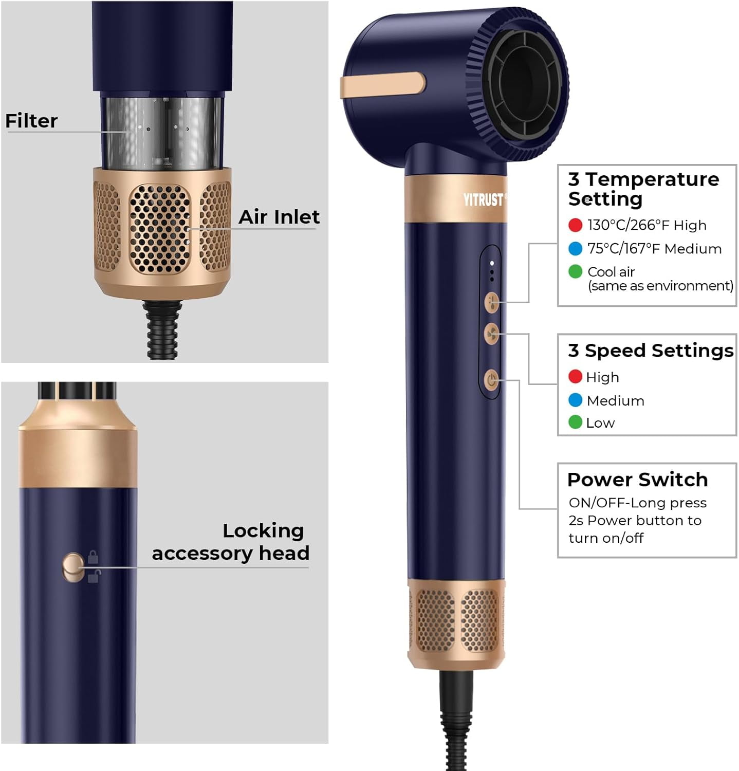 7 in 1 Hair Dryer Brush Blow Dryer Brush 110000 RPM Hot Air Brush Styler Auto Air Curler for Hair Curly Twist Multistyler Professional Ionic Travel Hair Styling Tool Air Styler