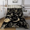 thumbnail image 1 of Erosebridal Gold Butterfly Coverlet Set Twin, Moon Print Bedding Set, Black, 2pcs, 1 of 5