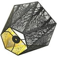 thumbnail image 3 of Medium Modern Style Lamp Shades with Multiple Sides, Metal Lampshade with Pattern of Trees for Table Lamp and Floor Light, 7 x 13.8 x 9.5 Inch, Spider (Black/Gold), 3 of 9