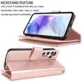 thumbnail image 5 of For Samsung Galaxy A35 5G Phone Case, Galaxy A35 5G Leather Wallet Case with Card Holder and Lanyard for Women Men, eBizWare Magnetic Flip Detachable Cover - Rose Gold, 5 of 7