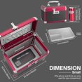 thumbnail image 3 of LOCKCURX Medicine Lock Box - Medicine Safe Lock Box,Medicine Lock Box with Code,Medicine Lock Box for Safe Medication Storage -10 x 6 x 6.7 Inch(Small) - Black Red, 3 of 7