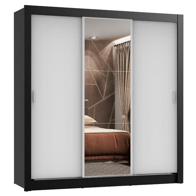Ropero Closet Madesa Lyon Plus 3 Puertas 1 con Espejos N