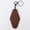 Brown, variant on MakerFlo Laserette® Leatherette Retro Motel Keychain, Double-Sided Laser Engraving & UV Printing Ready, Metallic Gold, Case of 12