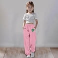 thumbnail image 4 of Boys Girls Sweatpants St. Patrick's Day Clover Shamrock Graphic Sweat Pants Spring Fall Unisex Kids Athletic Pants Pink 6-7 Years, 4 of 4