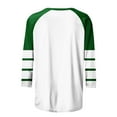 thumbnail image 7 of Olyvenn Fashion 3/4 Sleeve Baseball Style T Shirts Womens Jersey Tops Striped 3/4 Sleeve Casual Style Summer Color Block Tees Multicolor XXL, 7 of 7