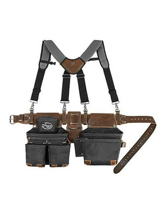 Leather Suspenders Tool Belt
