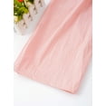 thumbnail image 6 of YONGHS Kids Girls Casual Baggy Wide Leg Palazzo Pants Solid Color Beach Trousers with Pockets Pink 7-8, 6 of 7