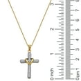 thumbnail image 5 of Forever Facets Diamond Accent Cross Earrings and Pendant Necklace Set in Gold over Sterling Silver, Adult Female, 5 of 11