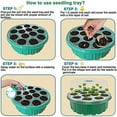 thumbnail image 4 of Sprout Initiator Tray under $5! Yrmaups Germination Tray, 13-Cell Round Plastic Nursery Holder, Double Layer Growing Tray for Sprouts, with Drainage Holes, Reusable Starter Tray, 4 of 9
