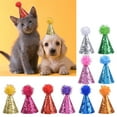 thumbnail image 4 of Pack of 10 Colorful Cats and Dog Birthday Party Hat Featurings Glitters Decorations Birthday Hat for Fun Gatherings, 4 of 8