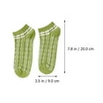 thumbnail image 3 of 4 Pairs Spring Summer Women Socks Leisure Short Tube Ship Socks (White Green), 3 of 9