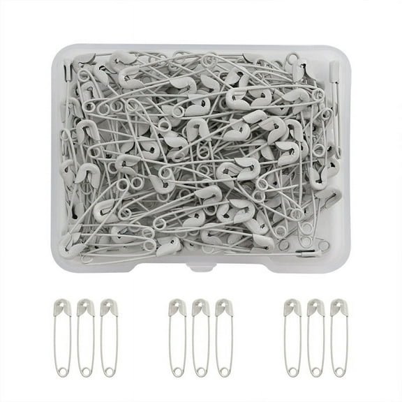 Namzi 19mm 600PCS Premium Safety Pins, Colored Safety Pins Bulk Sewing Pins for DIY Craft Making and Clothing, Knitting Stitch Marker, Gray