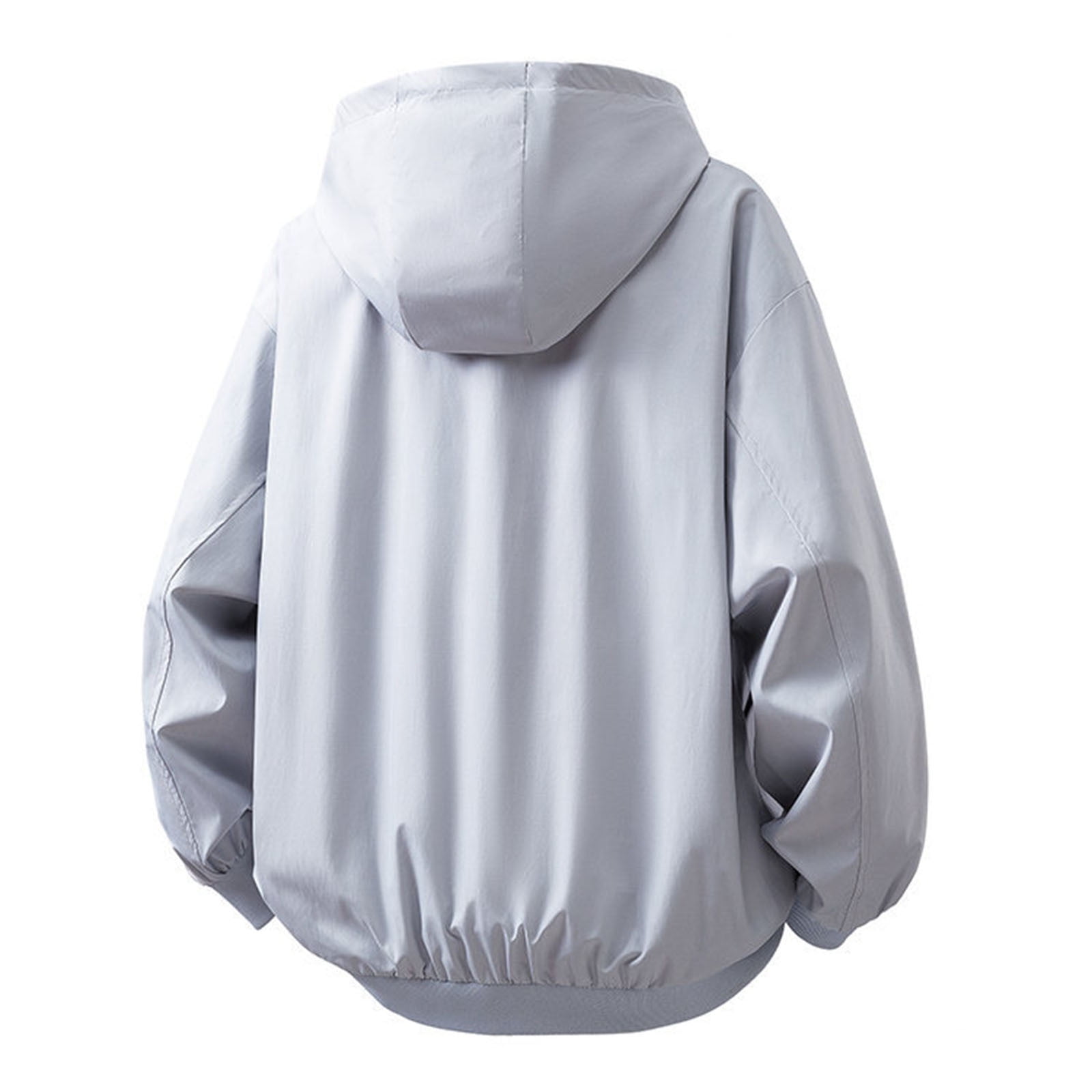 Iugvhana Jacket for Men Stylish Zipper Long Sleeve Hooded Casual