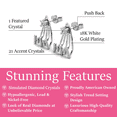thumbnail image 3 of Cate & Chloe Angelina 18k White Gold Plated Claw Stud Earrings with Simulated Diamonds for Women, 3 of 8