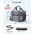 thumbnail image 4 of Soft Sided Cooler Bag Insulated 30/48/60 Cans  Large Collapsible & Leakproof Ice Chest For Picnic Beach Camping Travel, 4 of 9