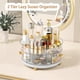 thumbnail image 4 of 2 Tier Rotating Makeup Organizer Countertop,Bathroom Organizers and Storage,Rotates 360 Degrees with 5 Divider, 4 of 5