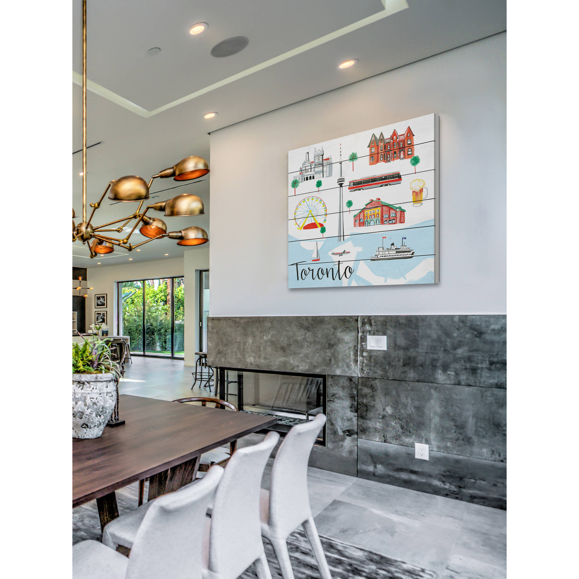 Marmont Hill "Toronto" by Molly Rosner Painting Print on White Wood
